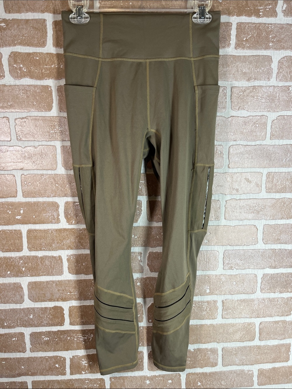 Brown Fabletics Leggings Motion 365 size medium pockets